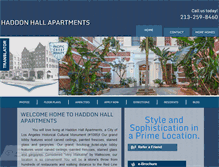 Tablet Screenshot of haddonhallapartments.com